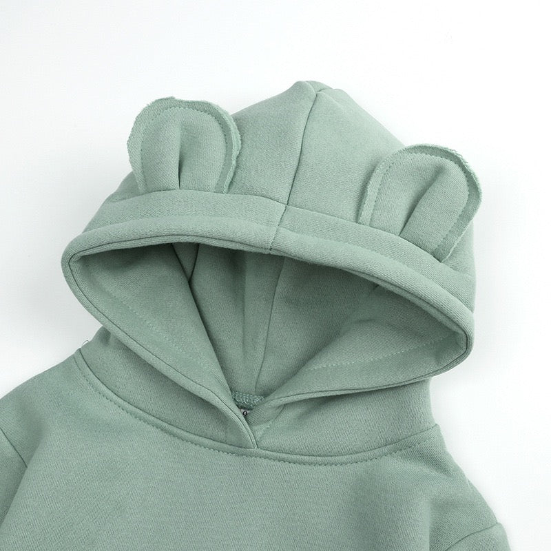 Blythe Bear Hoodie - Sage Green