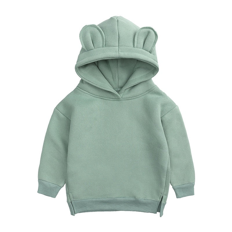 Blythe Bear Hoodie - Sage Green